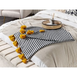 Koc SUNWAL 130 x 170 cm Czarny/ biały