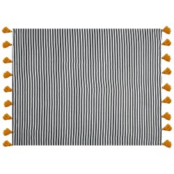 Koc SUNWAL 130 x 170 cm Czarny/ biały