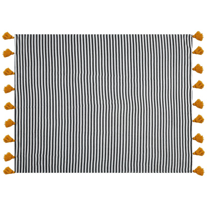 Koc SUNWAL 130 x 170 cm Czarny/ biały