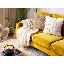 Koc MALU Bawełna 125 x 150 cm Jasnobeżowy