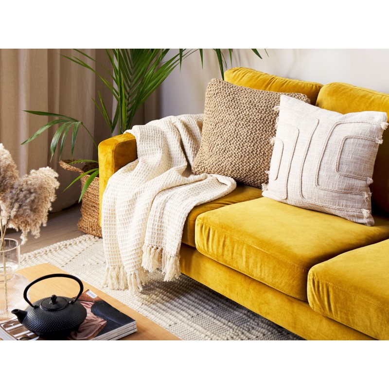 Koc MALU Bawełna 125 x 150 cm Jasnobeżowy