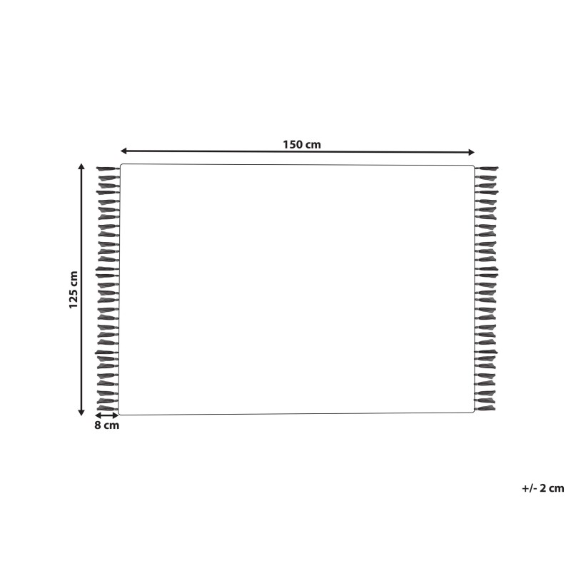 Koc MALU Bawełna 125 x 150 cm Jasnobeżowy