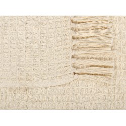 Koc MALU Bawełna 125 x 150 cm Jasnobeżowy