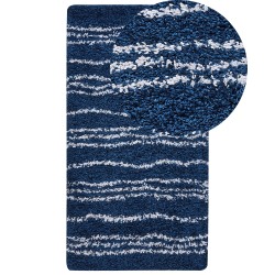 Dywan shaggy 80 x 150 cm niebieski z białym TASHIR