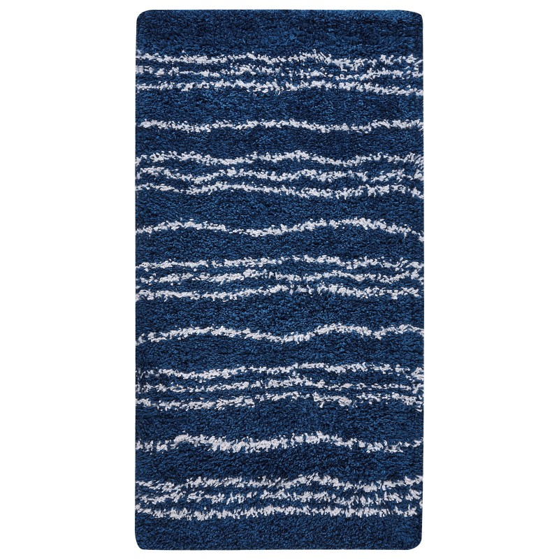 Dywan shaggy 80 x 150 cm niebieski z białym TASHIR