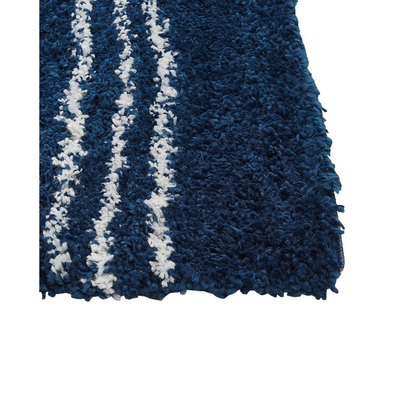 Dywan shaggy 80 x 150 cm niebieski z białym TASHIR