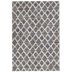 Dywan skórzany 160 x 230 cm szaro-beżowy ROLUNAY