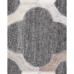 Dywan skórzany 160 x 230 cm szaro-beżowy ROLUNAY