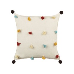 2 bawełniane poduszki dekoracyjne 45 x 45 cm jasnobeżowe FUSSEL