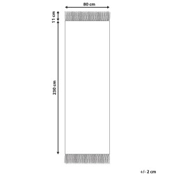Dywan bawełniany 80 x 230 cm beżowy CETMI