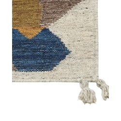 Dywan wełniany kilim 80 x 150 cm wielokolorowy ARZAKAN