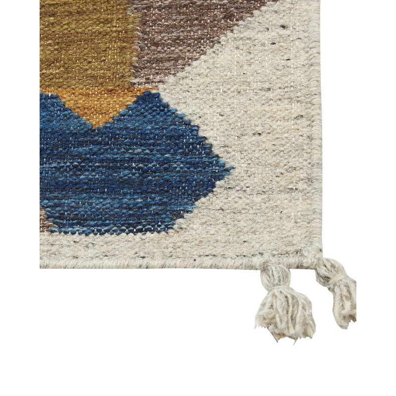 Dywan wełniany kilim 80 x 150 cm wielokolorowy ARZAKAN