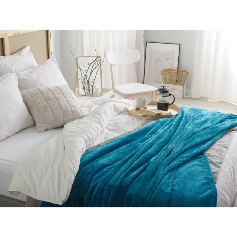 Koc SAITLER 200 x 220 cm Turkusowy