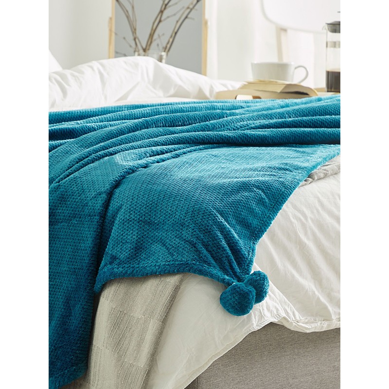 Koc SAITLER 200 x 220 cm Turkusowy