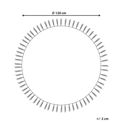 Dywan dziecięcy okrągły bawełniany motyw kota ø 120 cm beżowy ETSERI
