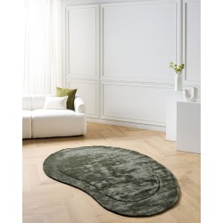Dywan z wiskozy 160 x 230 cm zielony MASSO