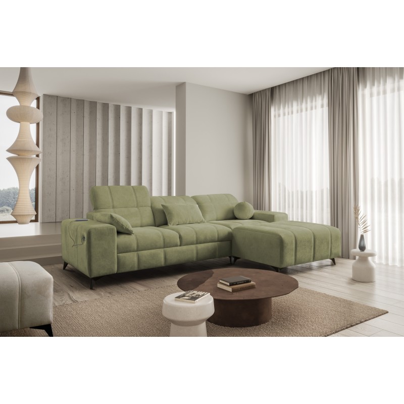 Ecksofa Ballagio I mit Schlaffunktion aus Plecionka-Stoff, Spring 1115 - Schönheit und Funktionalität in einem!