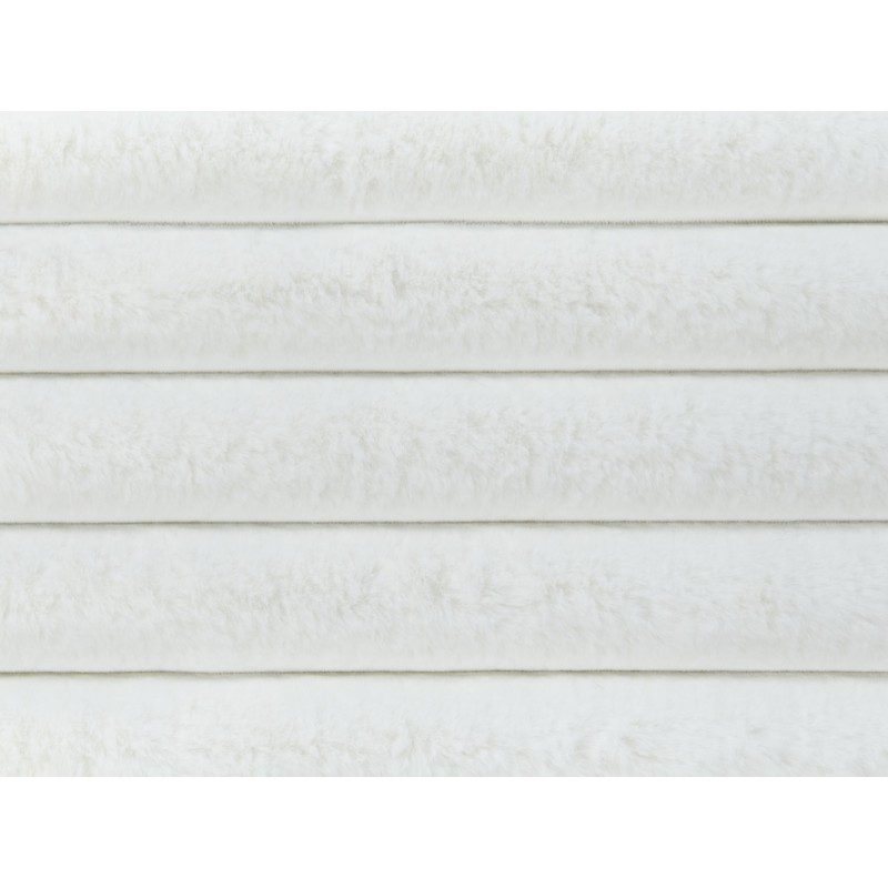 Narzuta na łóżko RAKYA Sztuczne futro 200 x 220 cm Biały