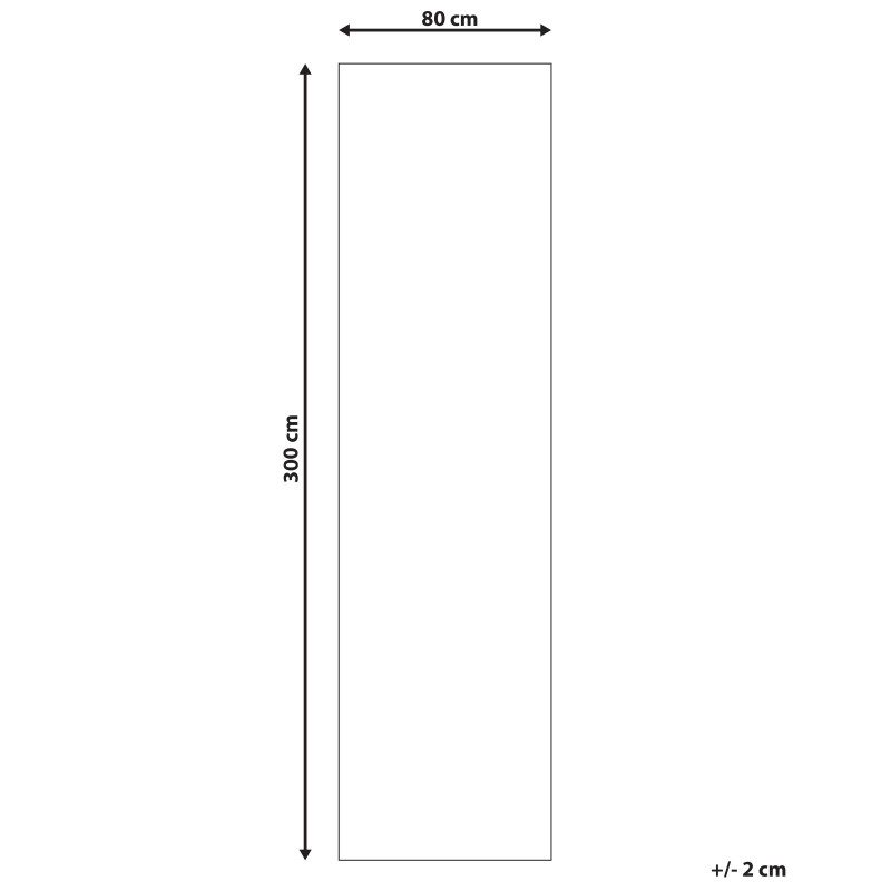 Dywan bawełniany 80 x 300 cm beżowo-brązowy ALMUS