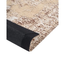 Dywan bawełniany 80 x 300 cm beżowo-brązowy ALMUS