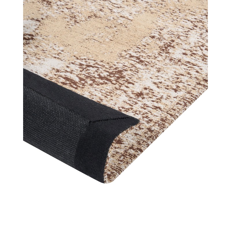 Dywan bawełniany 80 x 300 cm beżowo-brązowy ALMUS