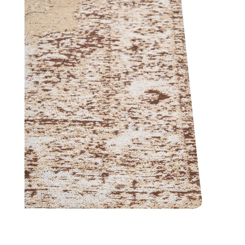 Dywan bawełniany 80 x 300 cm beżowo-brązowy ALMUS