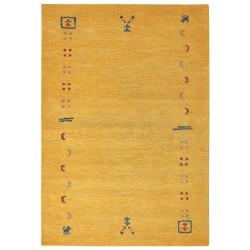 Dywan wełniany gabbeh 160 x 230 cm żółty AKALAN