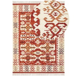 Dywan wełniany kilim 160 x 230 cm wielokolorowy VOSKEVAZ