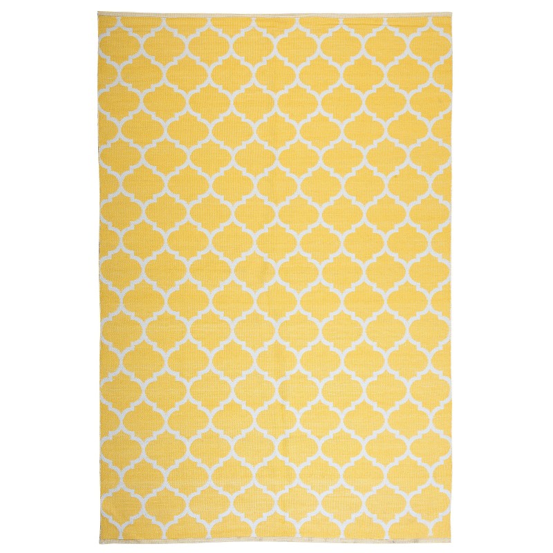 Dywan zewnętrzny dwustronny 140 x 200 cm żółty AKSU