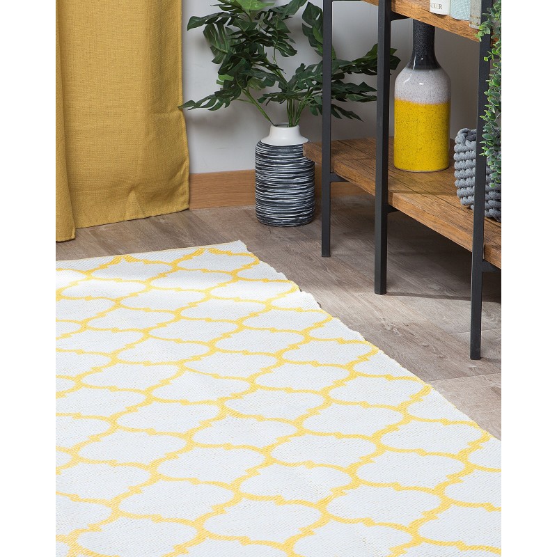 Dywan zewnętrzny dwustronny 140 x 200 cm żółty AKSU