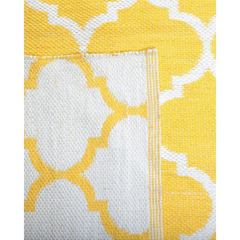 Dywan zewnętrzny dwustronny 140 x 200 cm żółty AKSU