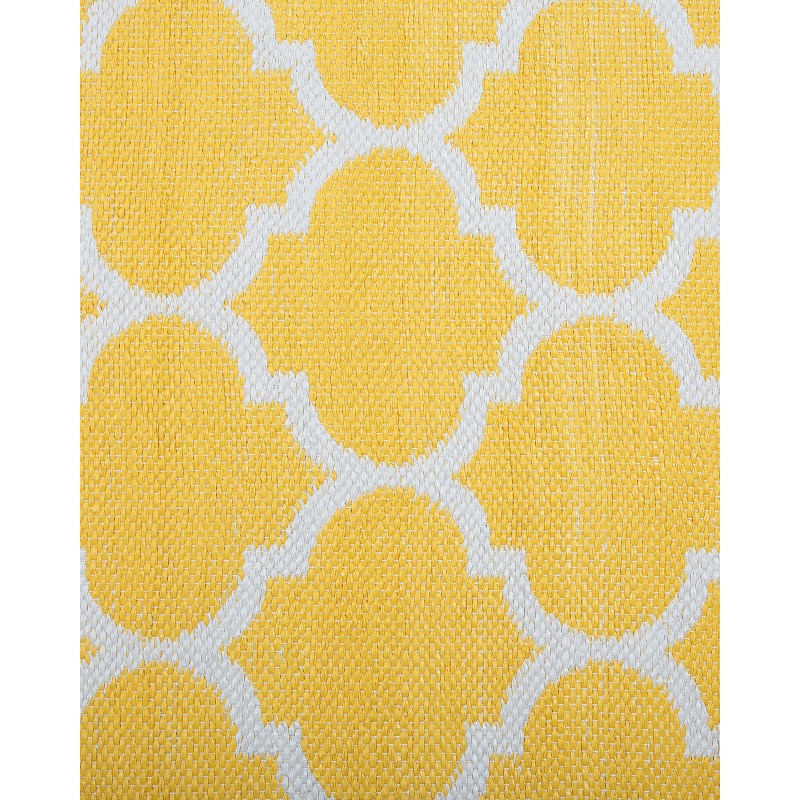 Dywan zewnętrzny dwustronny 140 x 200 cm żółty AKSU