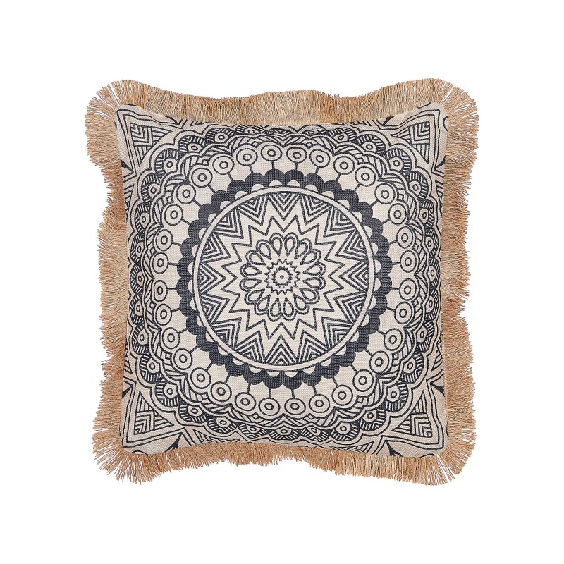 Zestaw 2 poduszek dekoracyjnych GERANIUM 45 x 45 cm Czarny Wzór orientalny