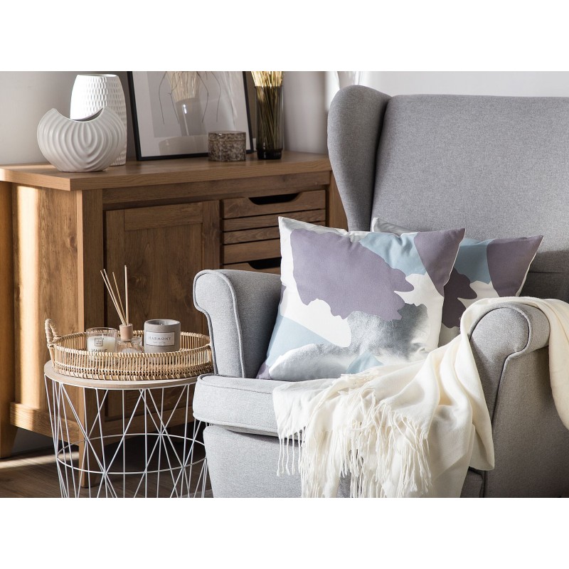 Zestaw 2 poduszek dekoracyjnych IXIA Bawełna 45 x 45 cm Fioletowy Wzór abstrakcyjny