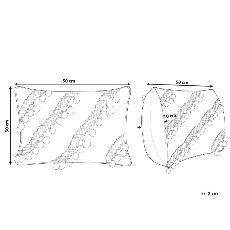 Poduszka dekoracyjna AYROOR 30 x 50 cm Musztardowy Wzór geometryczny