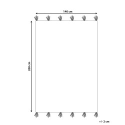 Dywan bawełniano-wełniany 140 x 200 cm czarno-biały GEMLIK