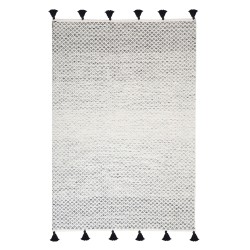 Dywan bawełniano-wełniany 140 x 200 cm czarno-biały GEMLIK