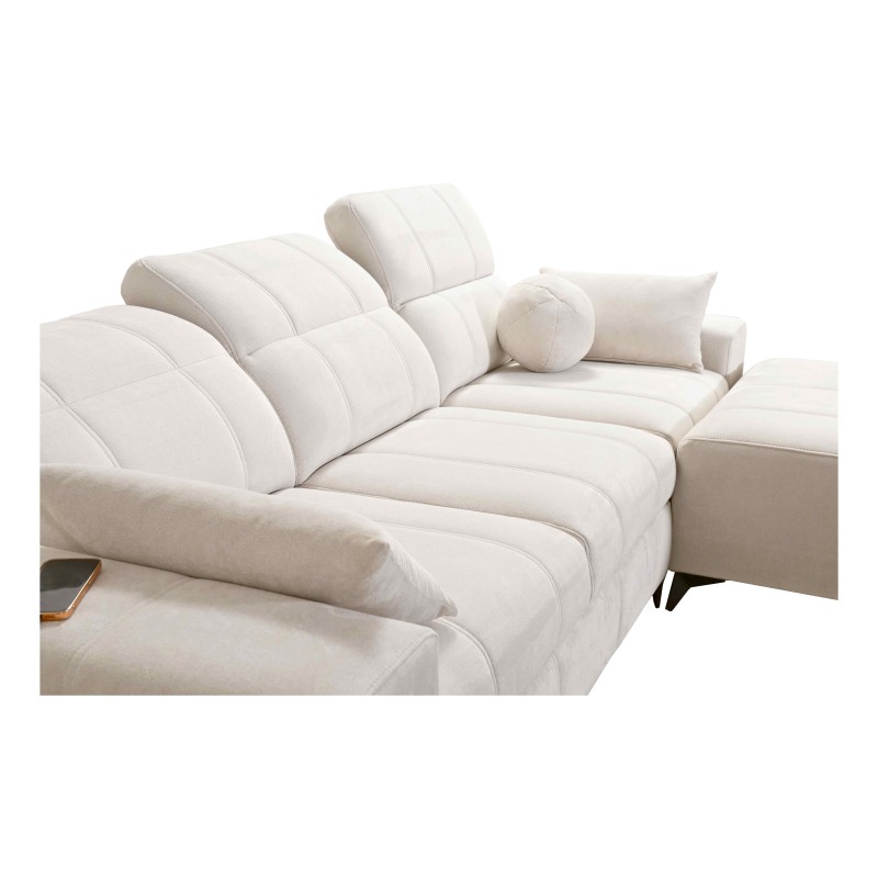 El sofá esquinero Ballagio I con función de cama en tela Plecionka, Spring 1112: ¡belleza y funcionalidad en uno!