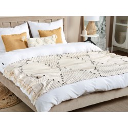 Koc ULUYOL Bawełna 130 x 170 cm Beżowy