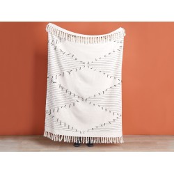 Koc ULUYOL Bawełna 130 x 170 cm Beżowy