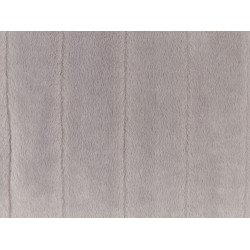 Zestaw 2 poduszek dekoracyjnych PUMILA Sztuczne futro 45 x 45 cm Jasnoszary W paski