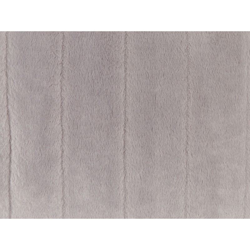 Zestaw 2 poduszek dekoracyjnych PUMILA Sztuczne futro 45 x 45 cm Jasnoszary W paski