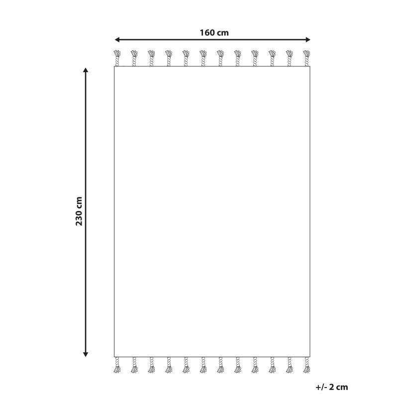 Dywan bawełniany 160 x 230 cm biało-czarny KEBIR