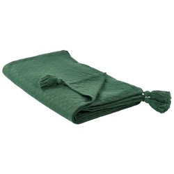 Narzuta na łóżko LINDULA Bawełna 150 x 200 cm Zielony