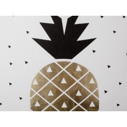 Zestaw 2 poduszek dekoracyjnych YASMIN Bawełna 45 x 45 cm Biały Złoty Czarny Wzór roślinny