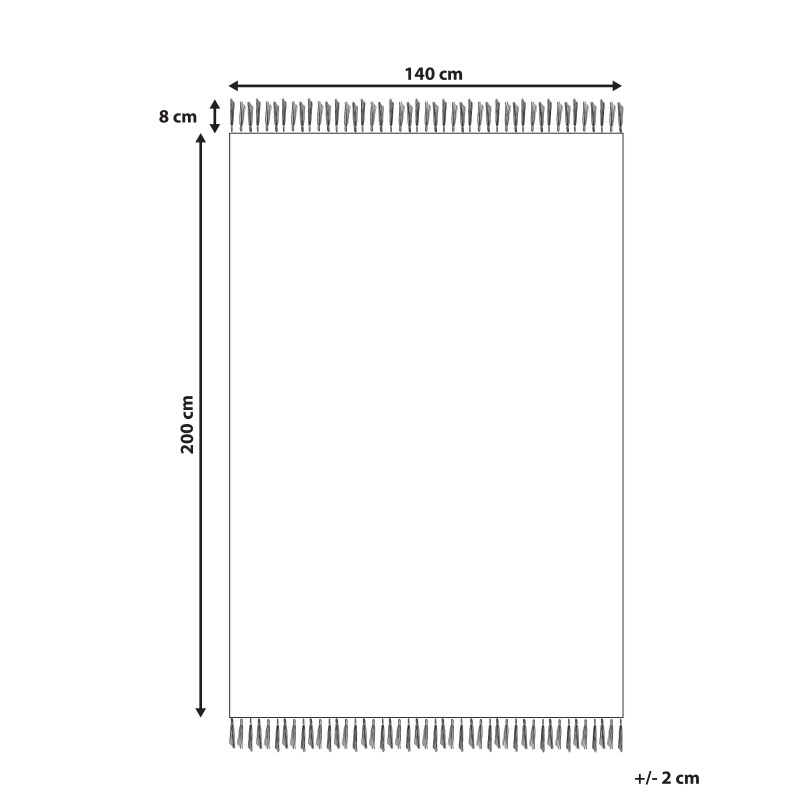Dywan wełniany 140 x 200 cm biało-szary OMERLI