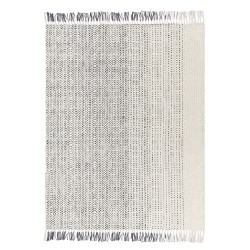 Dywan wełniany 140 x 200 cm biało-szary OMERLI