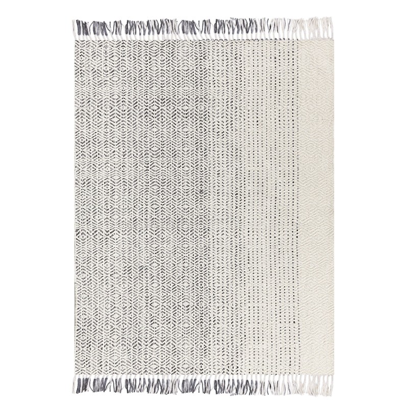 Dywan wełniany 140 x 200 cm biało-szary OMERLI