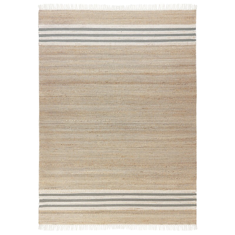 Dywan z juty 160 x 230 cm beżowo-szary MIRZA