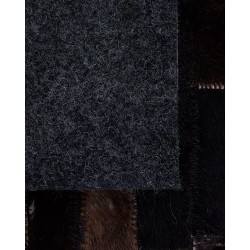 Dywan patchwork skórzany 140 x 200 cm brązowy AKSEKI